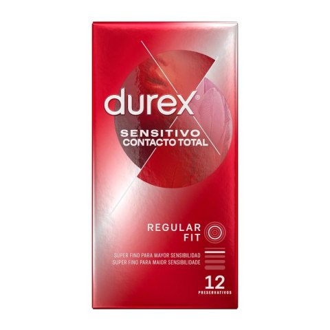 Durex Sensitive Total Contact 12 szt. ultracienkie prezerwatywy Sensi-Fit