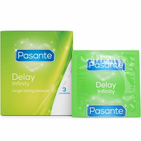 Pasante Delay 3 sztuki - prezerwatywy z systemem opoźniającym, 53 mm