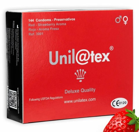 Unilatex Red - prezerwatywy truskawkowe 54 mm, opakowanie 144 szt.