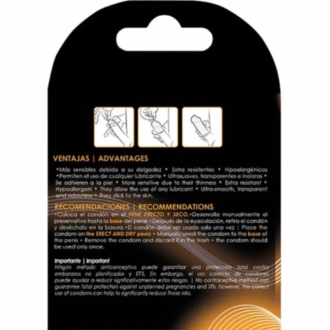 Uniq Classic Bezlateksowe Prezerwatywy 3 szt. ultracienkie przezroczyste