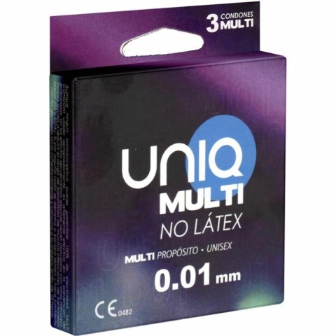 Uniq Multi Bezlateksowe prezerwatywy 3 szt. ultracienkie, uniwersalne