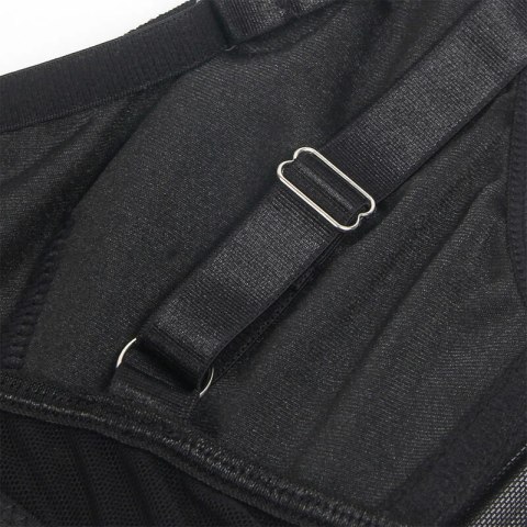 SUBBLIME 955236 Czarny komplet bielizny z pasem do pończoch S/M