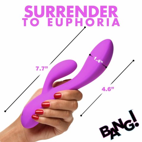 BANG! Flexible Rabbit Vibrator Dual System Fioletowy 19,5cm