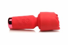 Bloomgasm Pleasure Rose Mini Wand - czerwony masażer relaksacyjny USB