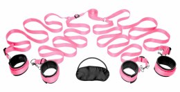 FRISKY Bedroom Restraint Kit Pink - Zestaw Regulowanych Kajdanek do Łożka