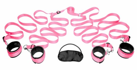 FRISKY Bedroom Restraint Kit Pink - Zestaw Regulowanych Kajdanek do Łożka