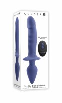 Gender X Dual Defender silikonowy wibrator dwustronny 26 cm z pilotem