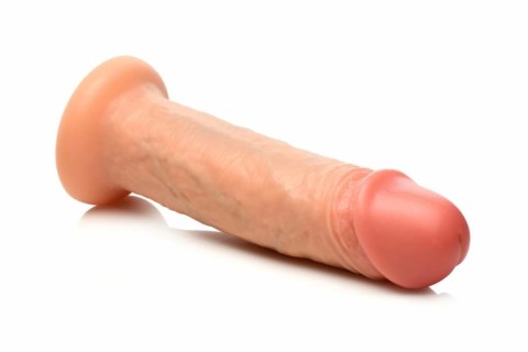 JOCK Real Skin 8" Model Wibracyjny, Jasny, Dual-Density, Silikon