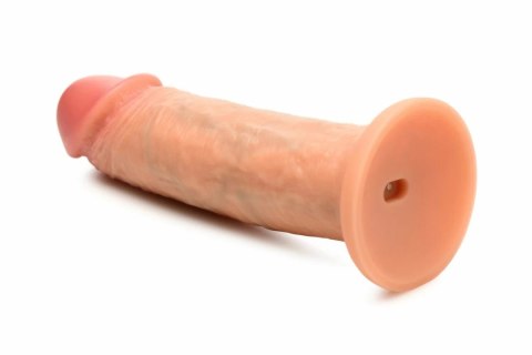 JOCK Real Skin 8" Model Wibracyjny, Jasny, Dual-Density, Silikon