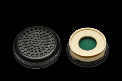 XR Brands Inhaler Gas Mask Black & White - silikonowa maska z butelką 1L