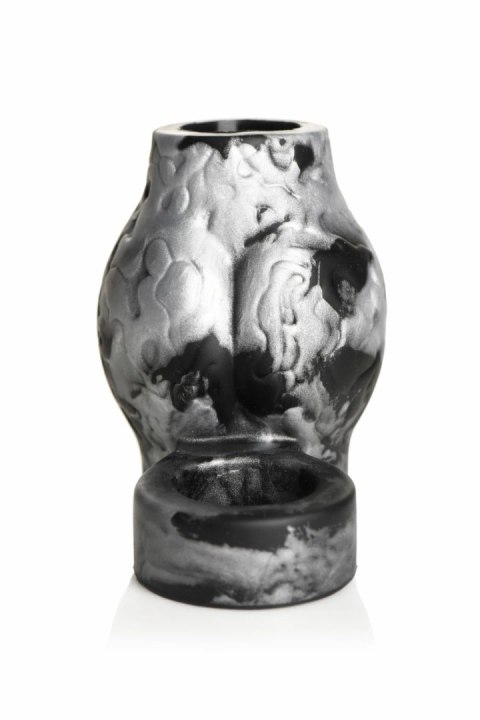 XR Brands Night Prowler silikonowy pierścień z podwojną kulą szary