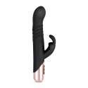 Rosy Gold Rabbit Thrusting System Black - 10 trybow, silikon, USB