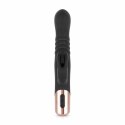 Rosy Gold Rabbit Thrusting System Black - 10 trybow, silikon, USB
