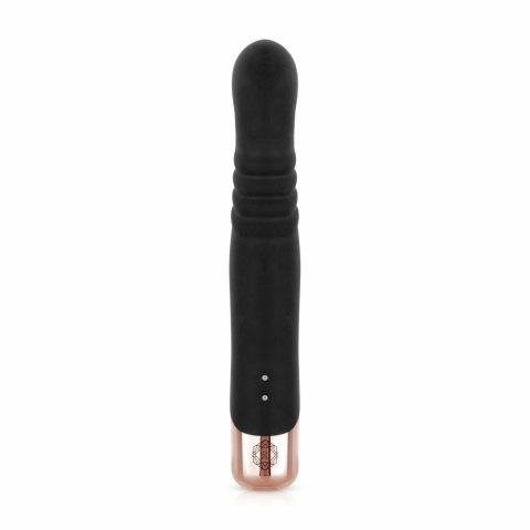 Rosy Gold Rabbit Thrusting System Black - 10 trybow, silikon, USB