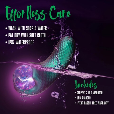 Temptasia Enchanted Serpent Vibrator z podświetleniem, silikonowy