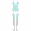 LivCo Corsetti Fashion Persinne Mint Emporio zestaw gorset + figi + pończochy