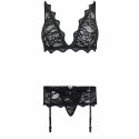 Livco Corsetti Fashion Belita zestaw: biustonosz, figi, pas czarny L/XL