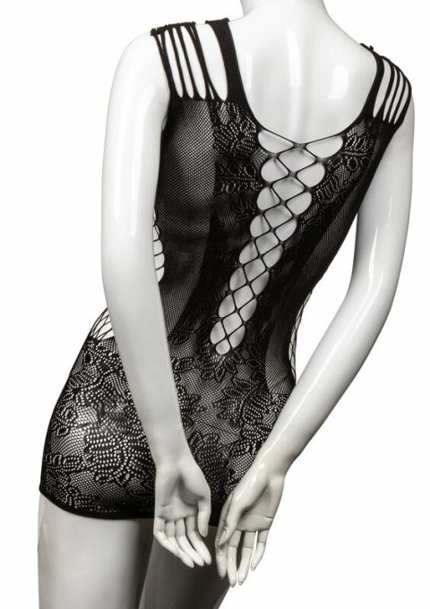 CalExotics Scandal Peek-A-Boo Mini Sukienka Plus Size, koronka, czarna