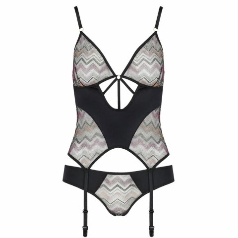 Casmir Lagerta Gorset damski S/M czarny - elastyczny, regulowane paski