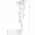 Passion BS046 Bodystocking czarny, ozdobny haft, uniwersalny rozmiar