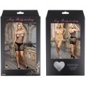 Queen Lingerie Siatkowa Sukienka z Ozdobnymi Kryształkami S/L