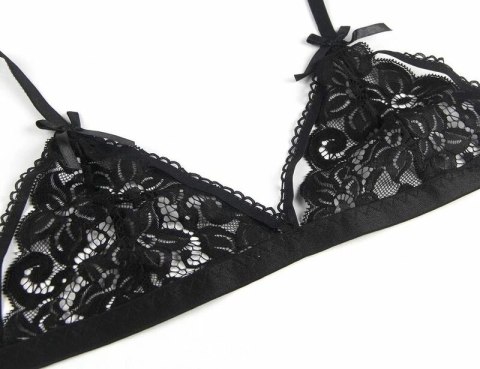 Subblime komplet bielizny 3-częściowy czarny S/M biustonosz, pas, stringi