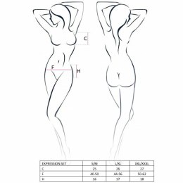 Passion Expression Woman Komplet Bielizny S/M Czarny 3-częściowy