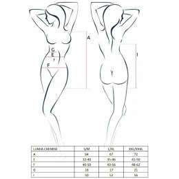 Passion Lumia Czarna Koszulka Nocna z Stringami S/M