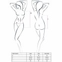 Passion Trixy Body damskie czarne S/M - elegancki fason, wyrafinowana siateczka