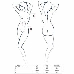 Passion Ulla komplet bielizny damskiej S/M czarny elegancki