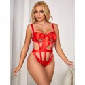 Subblime Body 954468 Czerwone Ażurowe z Kokardką S/M