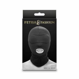 NS Novelties Fetish & Fashion kaptur nylonowy czarny, wycięcie na usta, uniwersalny