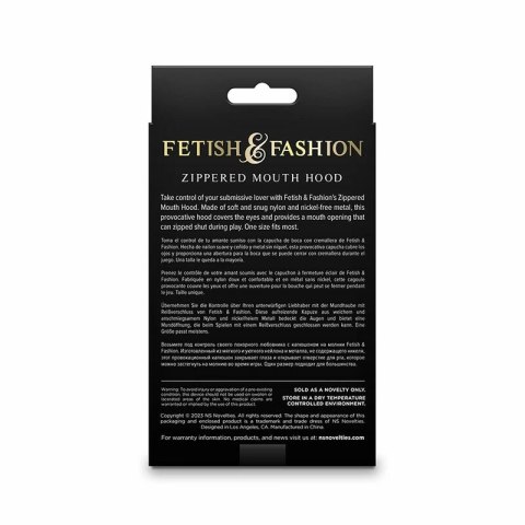 NS Novelties Fetish & Fashion kaptur nylonowy z suwakiem czarny uniwersalny