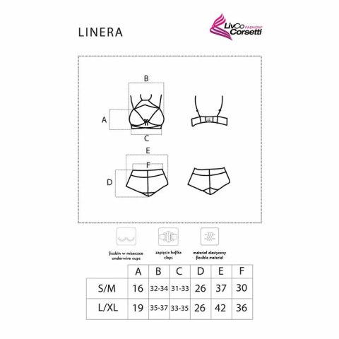 Livco Corsetti Fashion Linera czarny komplet koronkowy L/XL