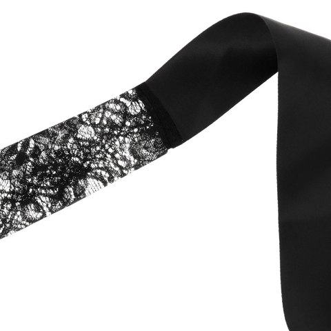 Coquette Chic Desire Koronkowa Maska na Oczy Czarna ze Wstążką