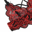 Subblime Lingerie Set L/XL - Koronkowy Top i Majtki, Czerń & Czerwień