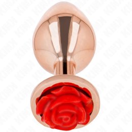 KINK Wkładka anatomiczna metalowa Rose Gold z ozdobą Roża M