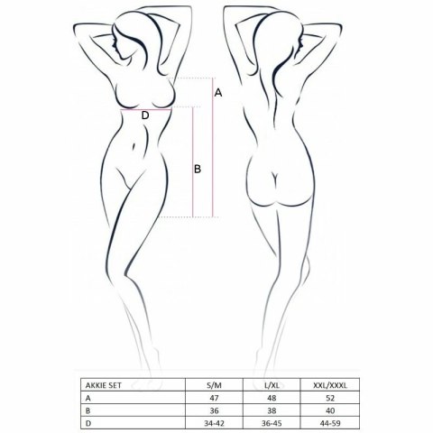 Passion Akkie Kostium Pielęgniarki S/M - Zestaw Bielizny z Czapeczką