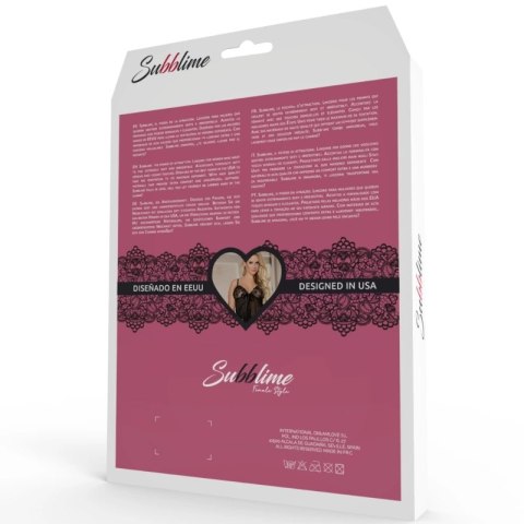 Subblime Lingerie Zestaw Dwuczęściowy z Frędzlami L/XL Czarny