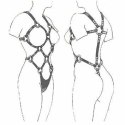 Svenjoyment Leather Body Harness damski, regulowany, czarny S-XL