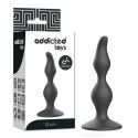 Addicted Toys Korek Analny 12 cm Czarny Silikonowy z Szeroką Podstawą