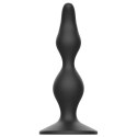 Addicted Toys Korek Analny 12 cm Czarny Silikonowy z Szeroką Podstawą