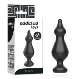 Addicted Toys Korek Analny 13,6 cm Czarny Silikon Medyczny