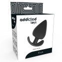 Addicted Toys Korek Intymny Silikonowy 11 cm Czarny Ergonomiczny