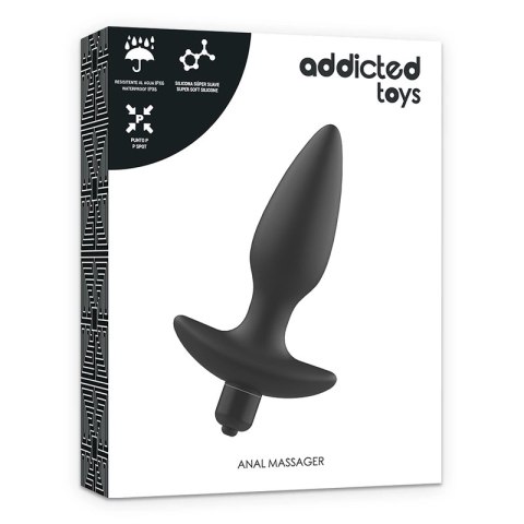 Addicted Toys Masażer Prostaty Wibrujący Czarny 8x14cm Silikon