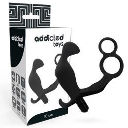 Addicted Toys Plug anatomiczny z podwojnym pierścieniem, czarny, 11,4 cm
