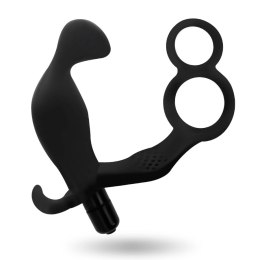 Addicted Toys Plug anatomiczny z podwojnym pierścieniem, czarny, 11,4 cm