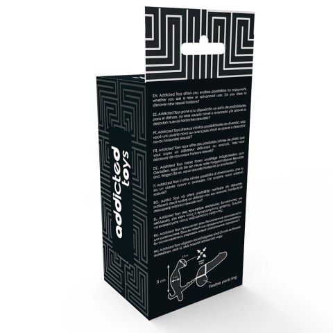 Addicted Toys Plug anatomiczny z podwojnym pierścieniem, czarny, 11,4 cm