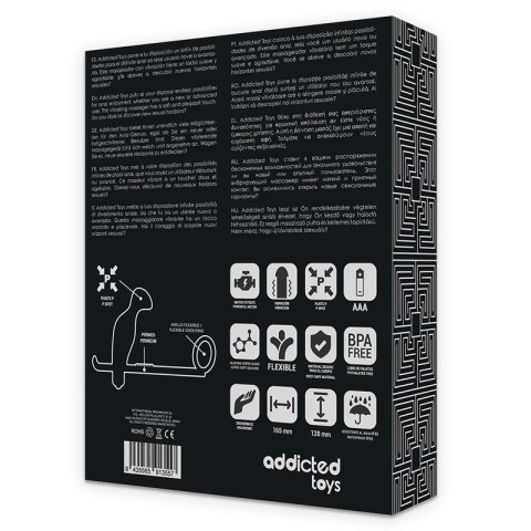 Addicted Toys korek anatomiczny z silikonowym pierścieniem 12 cm czarny