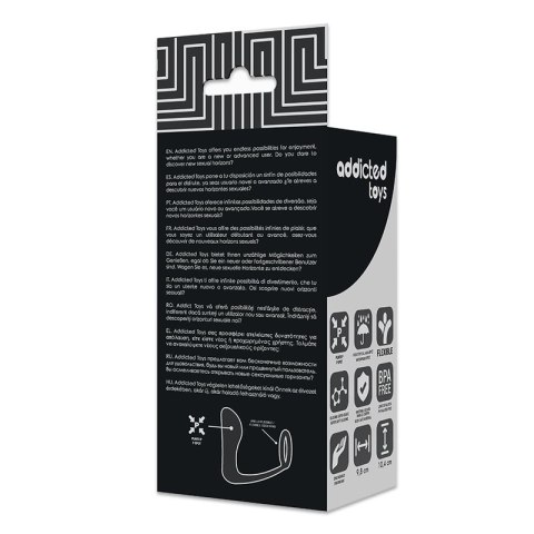 Addicted Toys korek silikonowy z czarnym elastycznym pierścieniem 9,8 cm